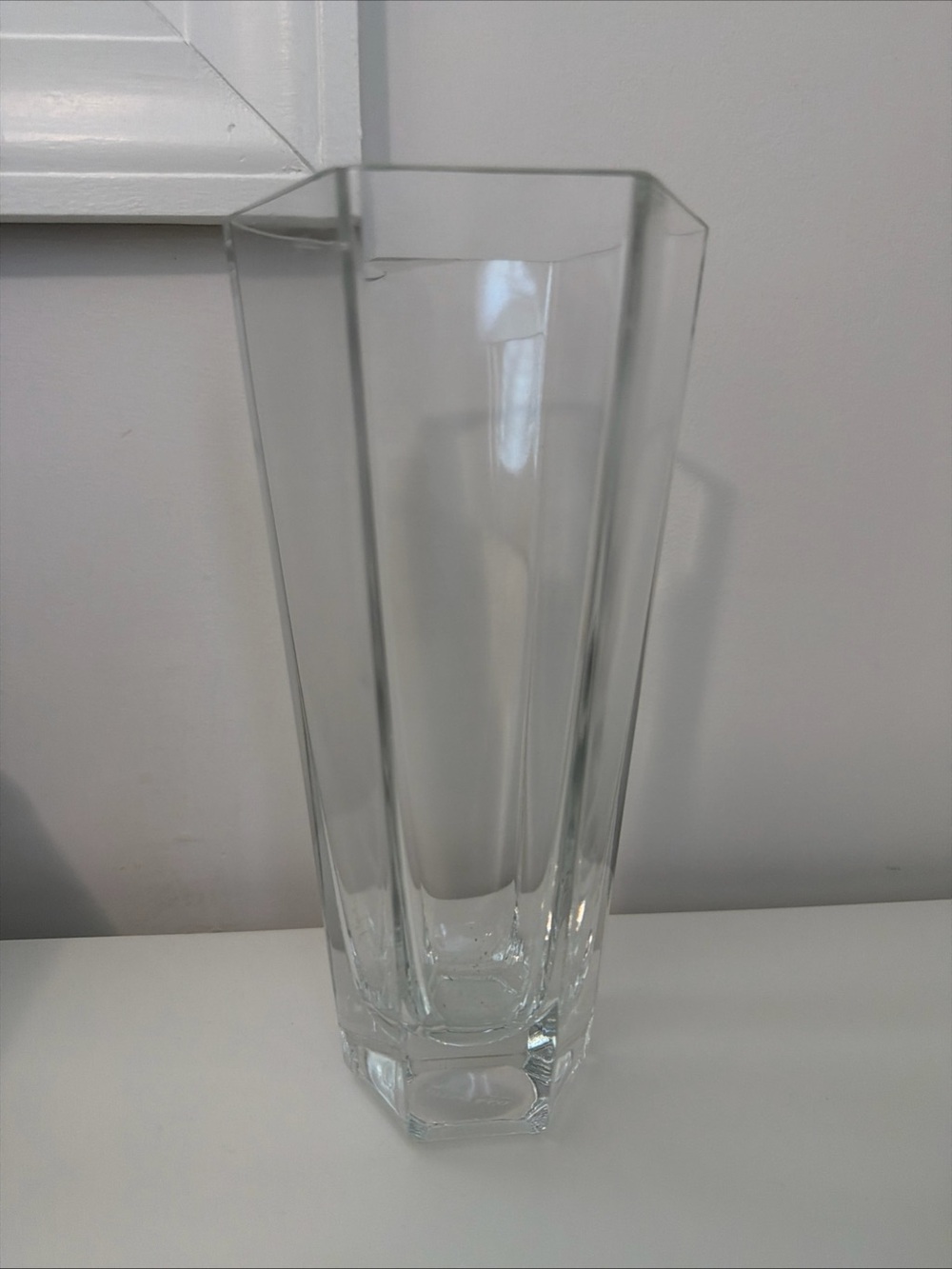 Tiffany & Co. Frank Lloyd Wright Hex Crystal Vase - Chipped